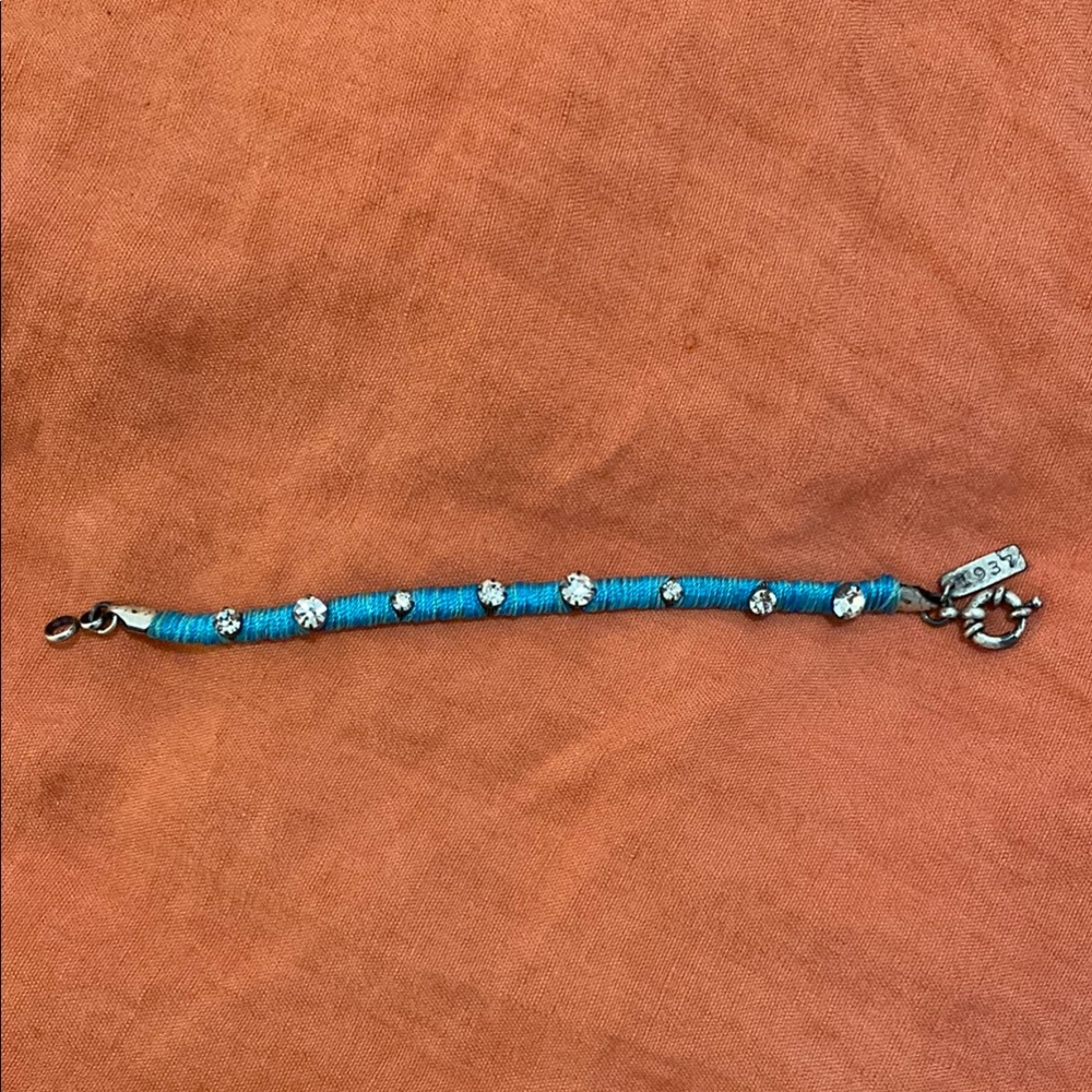 Beautiful Azure Blue Madewell Bracelet with Crystal Accents NWOT